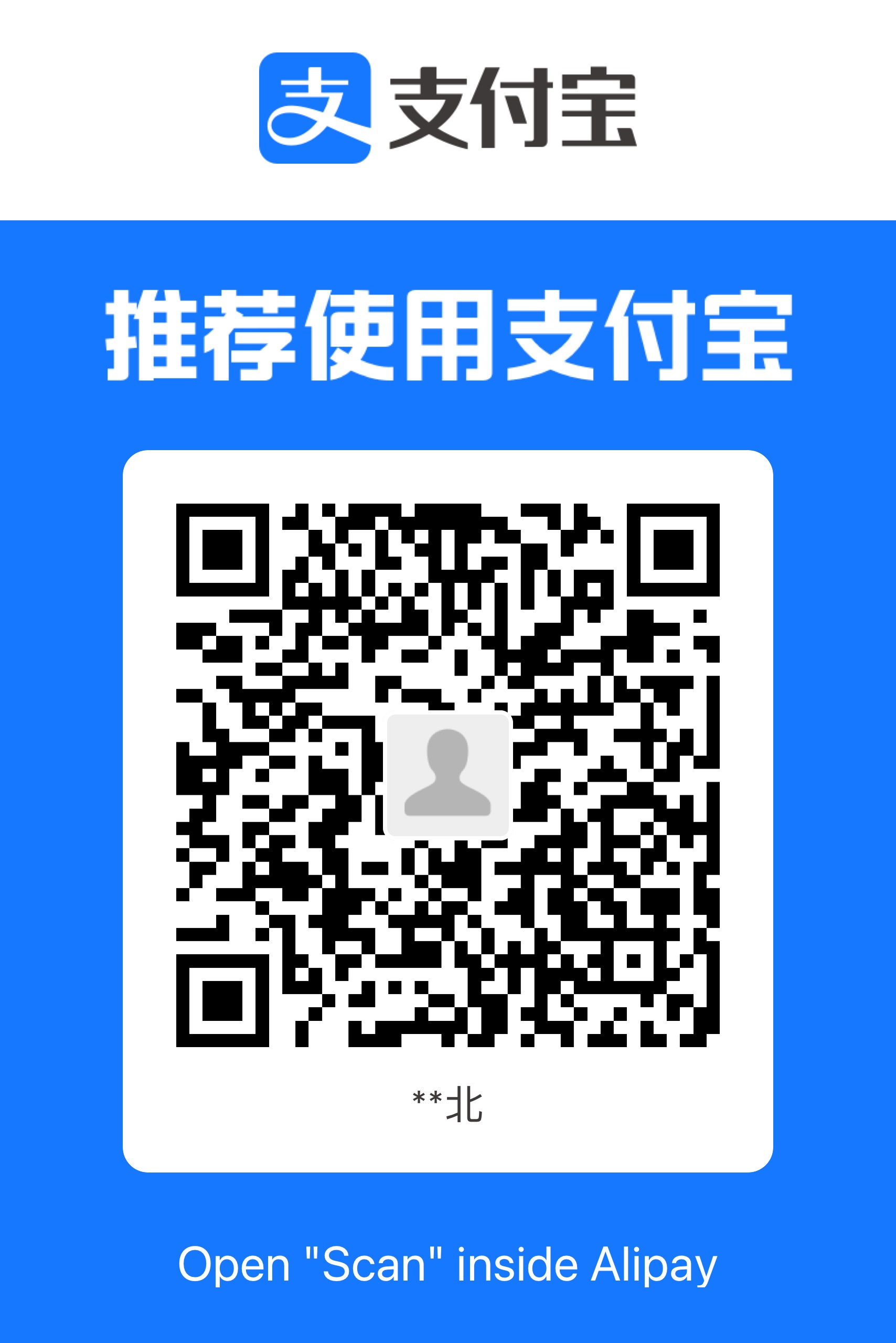 Alipay receive code for **北